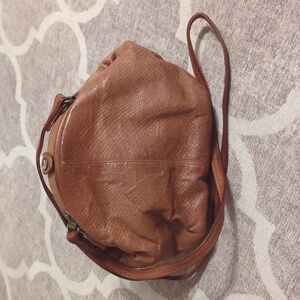 Brown Leather Crossbody Purse 80s